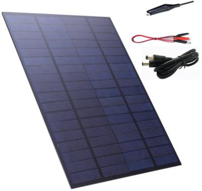China DC Portable Rechargeable Power Station 5w 18V Solar Panel Battery for sale