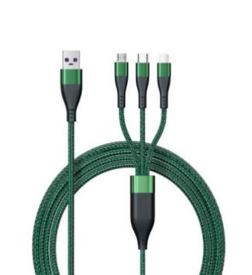 China 1.25m 3 In 1 Fast USB Charging Cable 4.5A 5V TPC Universal 5A For IPhone for sale