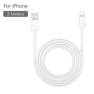 China 3.8mm IPhone USB Long Lightning Charging Cable 6ft PVC Fast Connector Data Sync for sale