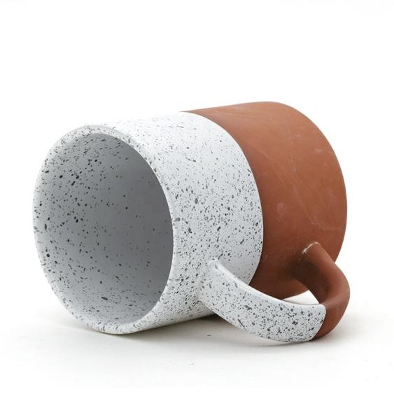 Quality 10oz Creative Ceramic Tea Coffee Mug Cup With Two-Color Handle for sale