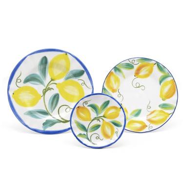 China Personalized Ceramic Dinner Plates Spring Colorful Plates With Flower for sale