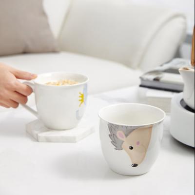China Fabricantes Nordic Decal tazas de cerámica de porcelana mayorista Conjunto de regalo de tazas de café de mármol Conjunto de tazas de té de cerámica en venta