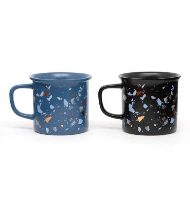 China 2020 new marble mosaic ceramic solid color mug with decal on glaze for sale