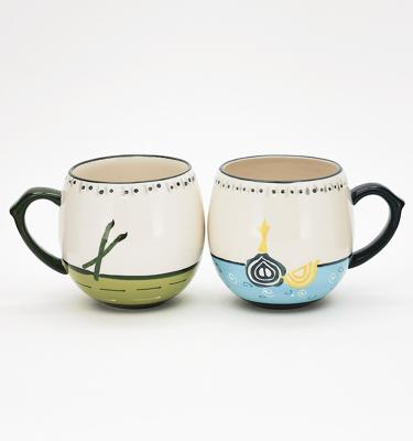 China Household 14oz Mug Set Coffee Cup customized printing mug coffee cup ceramic mugs with handle for sale