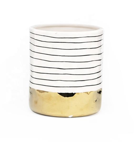 Quality 16oz Electroplated White Mug With Gold Handle For Everyday Mugs Personality 5 X for sale