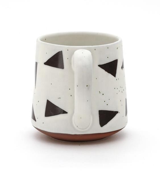 Quality Ceramic Handmade Cups Unique Geometric Smart Black And White Ceramic Coffee Mug for sale