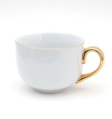 Chine Offres publicitaires tasse à main en or tasse à café en céramique personnalisée tasse à thé à vendre