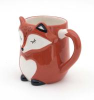 Quality Customized Handmade 3d Fox Animal Cute Lovely Ceramic Mugs Coffee mug for sale