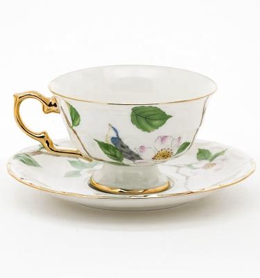 China Tableware Gift Ceramic Tea Cup And Saucer Porcelain Serving For One for sale