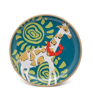 中国 陶器 石器 可愛いデザイン 可愛い動物 グレー グリーン ハロウィーン ディナープレート セラミック 販売のため