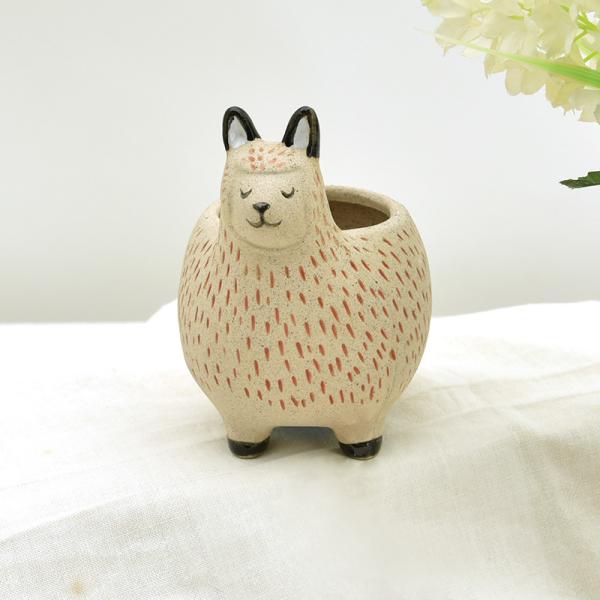 Quality Unique Alpaca Lama Flower Succulent Pot in Pottery Clay Ceramic Wholesale Hot for sale