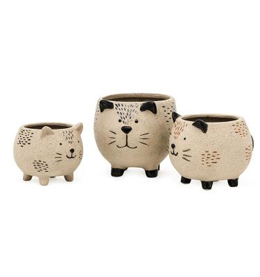 中国 独特の猫猫花 陶器用粘土陶器用卸売 熱売り 可愛いインスタグラム 3D 花/果実の鍋 販売のため