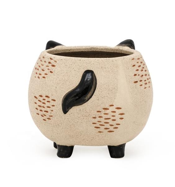 Quality Unique Kitten Cat Flower Succulent Pot in Pottery Clay Ceramic Wholesale Hot for sale