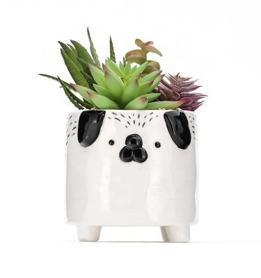 China Best selling 3d animal instagram ceramic mini succulent plant flower pots customized for sale