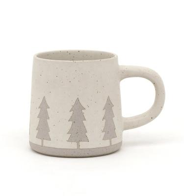 China Taza de café de Navidad Tazas de cerámica de piedra Tazas de regalo Taza de cerámica con impresión 3D de seda en venta