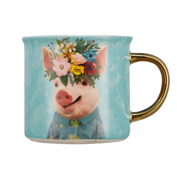 Quality Creative Vintage Ceramic Tumbler Travel Coffee Water Mug Breakfast Milk Tea Cup for sale