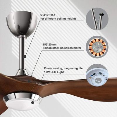 Chine Modern Decorative Remote Control Invisible Retractable Blade Energy Saving New Crystal Ceiling ceiling fan with light Li à vendre