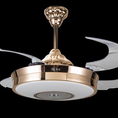 China Bladeless 5250lm 70W 42 Inch Retractable Ceiling Fan Light With Remote Control for sale