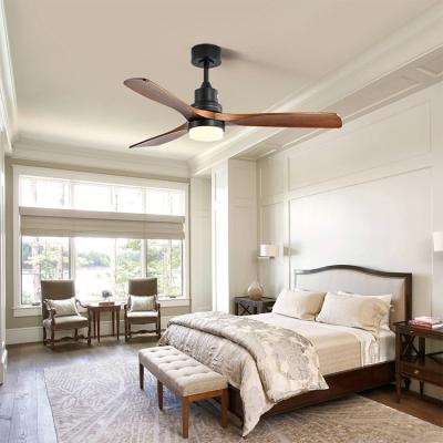 China 220VDC 65W 3 Wooden Blades Modern Living Room Air Cooling Fan With Light Feel Free To Contact for sale