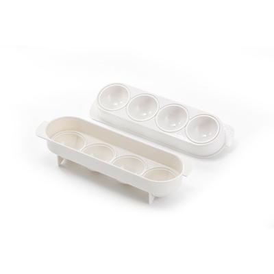 China CE EU Silicone Kitchenware Products 115g Spherical Ice Cube Tray With Lid for sale