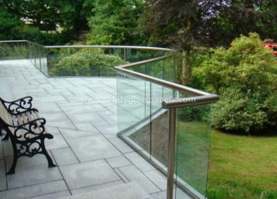 China 8mm Clear Balustrade Glass Staircase Railing , Sound Insulation for sale