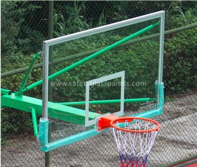 China Super Toughened Safety Glass Basketball Backboard Wall Mount For Buildings for sale