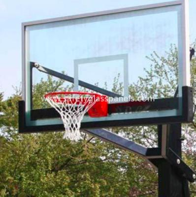 China Ultra Clear 15mm Outdoor Tempered Glass Composite Basketball Backboard for sale
