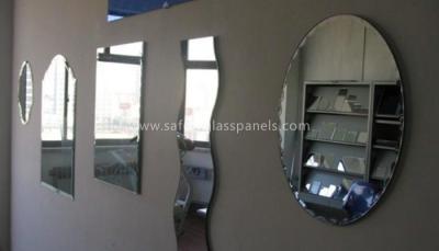 China Double Coated Paint Aluminium Glass Mirror , Decorative Bathroom Mirror With Shelf for sale
