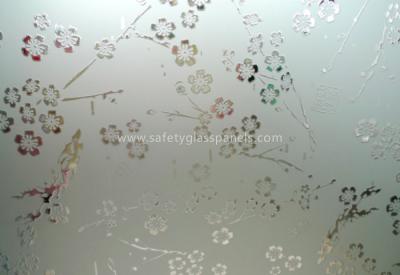 China Clear Float Curve Acid Etched Glass 4mm 5mm 6mm For Curtain Walls And Bathroom for sale