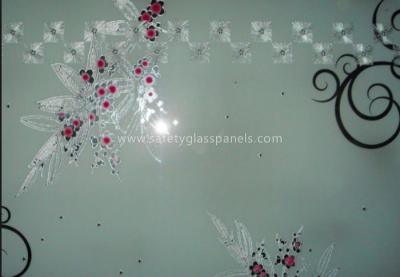 China Stained Translucent Acid Ecthed Glass 6mm 8mm Laminated Glass Floor Panels for sale