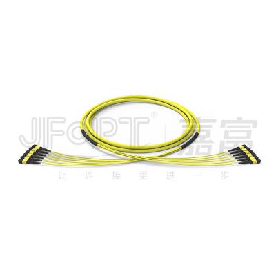 China 72 Core G657A1 MPO Trunk Cable Mini Cable 6 Units Single Mode MPO Patch Cord for sale
