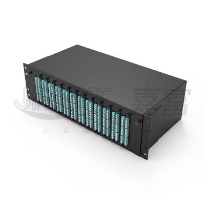 China 3U 288C MPO Patch Panel With 12 Cassettes Equipped With Cable Management for sale