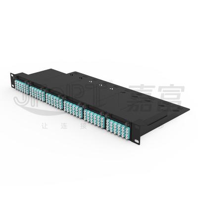 China Open Type 1U Fiber Patch Panel 144 Cores OM3/OM4 Multimode MPO To LC Patch Panel for sale