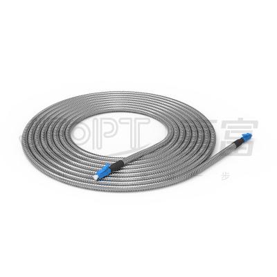 China Crush Resistant 6.0mm Indoor Armored Fiber Optic Cable External Spiral Armored Patch Cord for sale