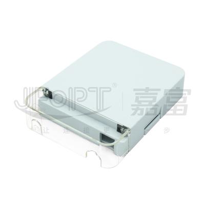 China 1 Core Plastic Fiber Termination Box 1 SC SX Port Transparent Cover Dual Layer Fiber Tray for sale