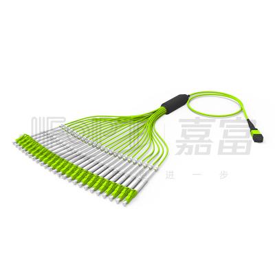 China MPO-LC 24-Core 3.0mm OM5 Trunk Cable With LC/UPC 2.0mm Branch TypeB for sale