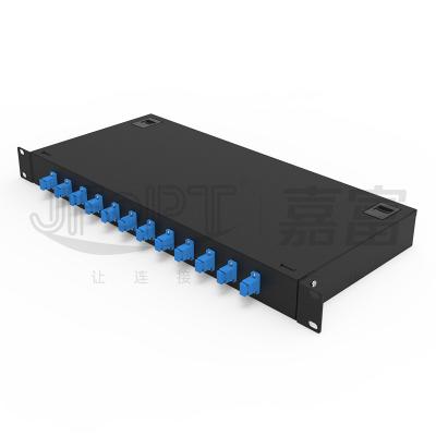 China 12 SC Port Rack Mount Fiber Patch Panel With SC/UPC Adapters And 1m Pigtails for sale