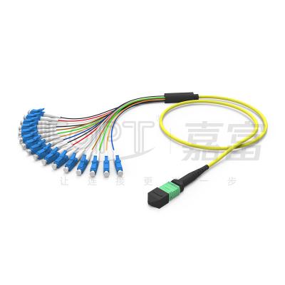 China USCONEC MTP-LC Breakout Cable 16 Core Single Mode G657A1/A2 Standard Loss 3.0mm To 0.9mm for sale