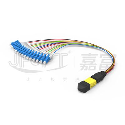 China MPO-LC Patch Cord 16 Cores Single-mode Low Loss G657A1/G657A2 Type A Module Box for sale