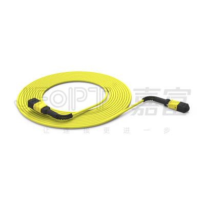 China MTP Arbitrary Bend Boot 3.0mm Round Cable 12 Cores Singlemode / Multimode Backbone MTP Patch Cord for sale