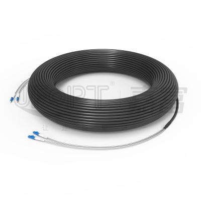 China LC-LC G657A1/A2 2-4 Núcleo pré-terminado Cable de revestimento de ramificação de fibra óptica tática de campo blindado à venda