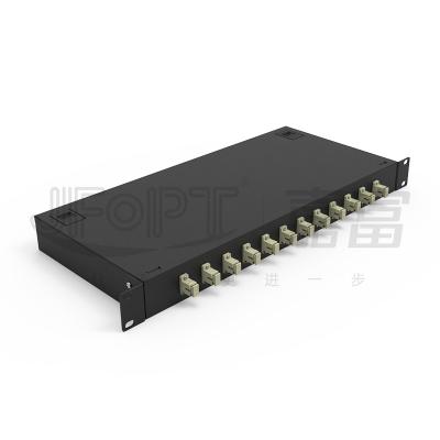 China 10 Gigabit vaste distributiebox met SC/LC/FC/ST 12/24 cores, volledig uitgerust met OM3/OM4 patchcords Te koop
