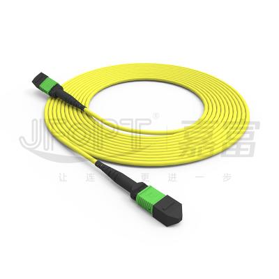 China MPO Conncetor 12 Cores SM Standard Loss/Low Loss Fiber Patch Cord for Superior Performance Te koop