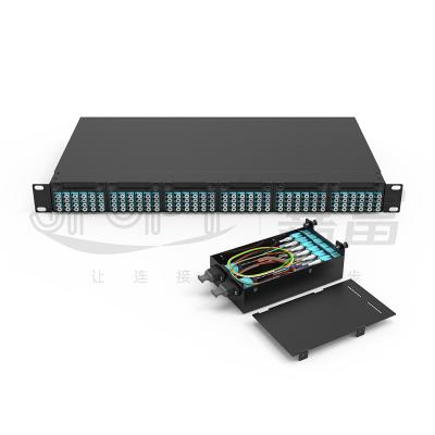 中国 1U MPO 高密度光ファイバーラック ファイバーパッチパネルをマウント ネットワークインフラストラクチャを簡素化 販売のため