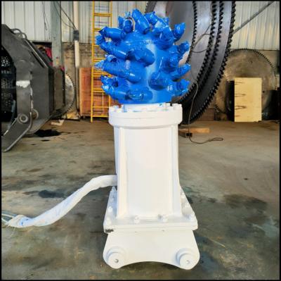 China Blue 42CrMo Excavator Rock Grinder Attachment 1450mm Machine Height for sale