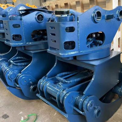 China Blue 5 Teeth Log Grapple For Excavator Grapples 16 Ton For Loading for sale