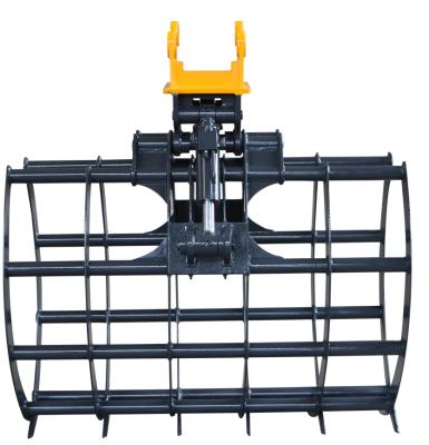 China Cotton CE Excavator Attachment Haystack Excavator Rotating Grapple for sale