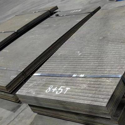 China 10+4 NM500 ASTM Hardfacing Wear Plate Composite Steel Plates Cladding Wear Plate Chrome Carbide Overlay for sale