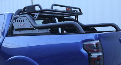 China Black Steel 4X4 Sport Roll Bar With Roof Rack For Hilux Revo Ford Ranger for sale