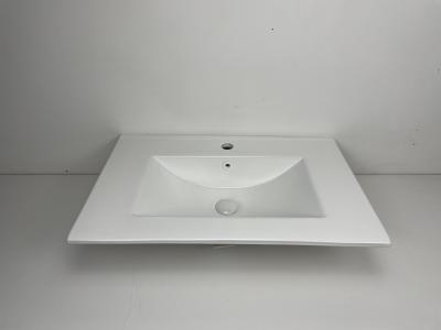 China Smooth Non Porous Easy To Clean Vanity Top Bathroom Sink White Color for sale
